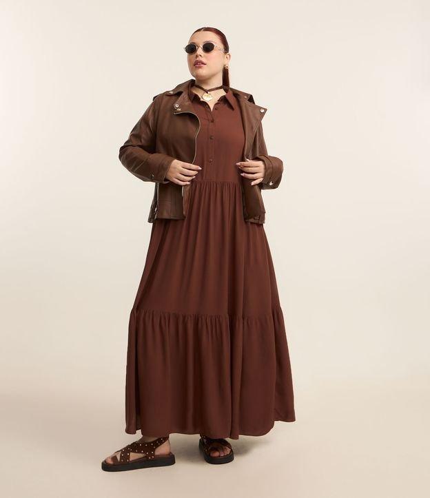 Vestido Midi em Viscose com Botões e Marias na Saia Curve & Plus Size - 2