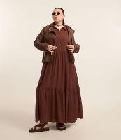 Vestido Midi em Viscose com Botões e Marias na Saia Curve & Plus Size - 2