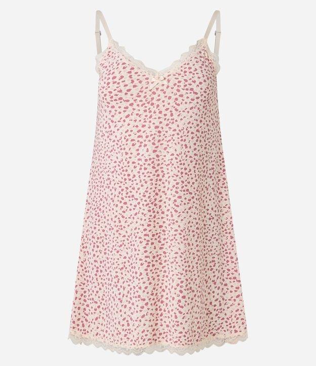 Camisola Curta em Microfibra com Estampa Onça Animal Print e Alcinhas - 1