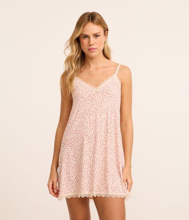 Camisola Curta em Microfibra com Estampa Onça Animal Print e Alcinhas - 2