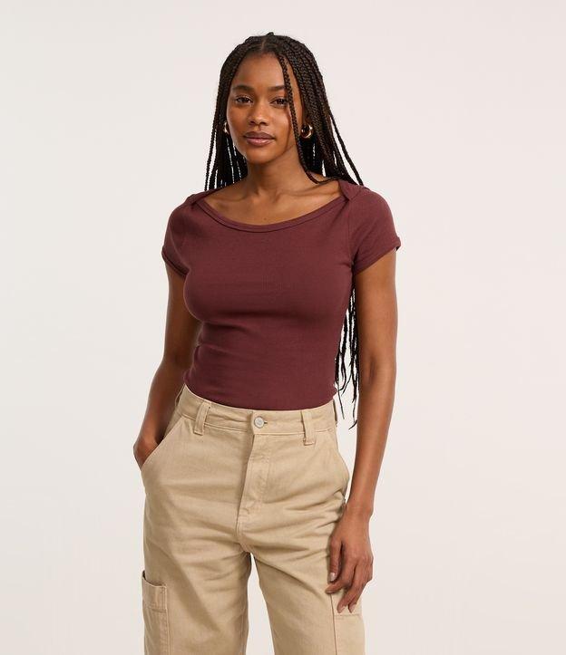 Blusa em Ribana com Manga Curta - 1