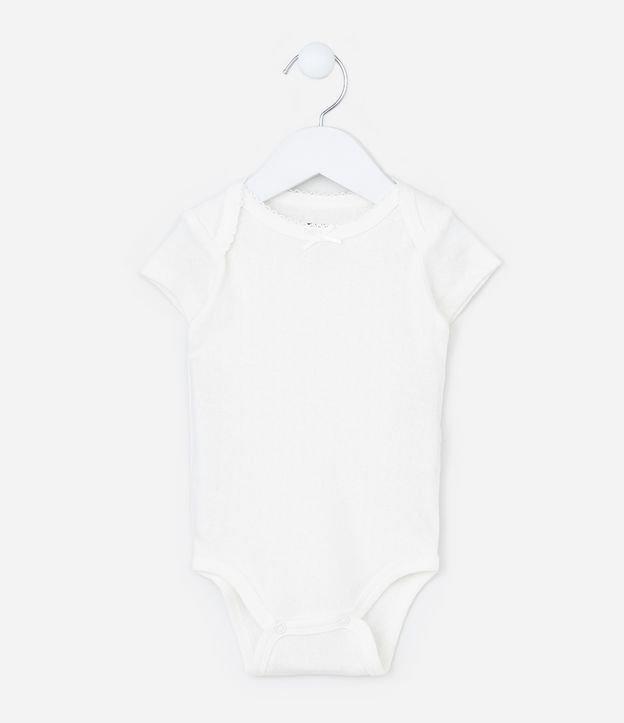Body Infantil Texturizado com Lacinho - Tam RN a 18 meses - 1