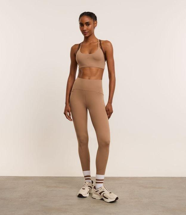 Calça Legging Corrida em Microfibra com Elástico Porta Camiseta - 2