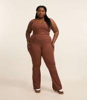 Calça Esportiva Wide Flare Canelada Curve & Plus Size - 2