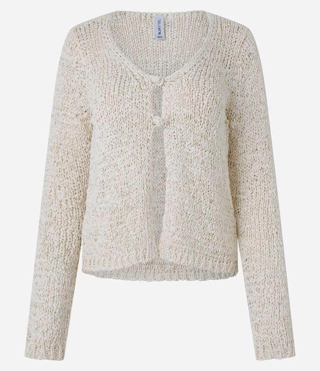 Cardigan em Tricô com Dois Botões Frontais - 1