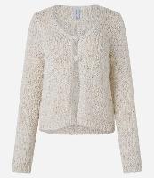 Cardigan em Tricô com Dois Botões Frontais - 1