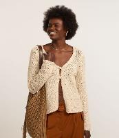 Cardigan em Tricô com Dois Botões Frontais - 2