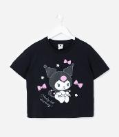 Camiseta Infantil com Estampa Frente e Costas Kuromi - Tam 5 a 14 Anos - 1