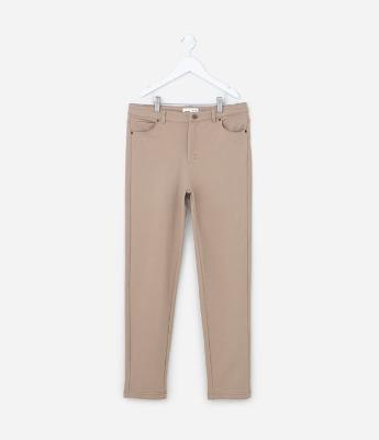 Calça Infantil com Corte Alfaiatado e Bolsos - Tam 5 a 14 Anos