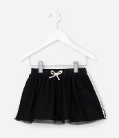 Saia Infantil em Tule com Listra Contrastante - Tam 1 a 6 Anos - 1