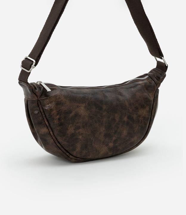 Bolsa Meia Lua Transversal Média Estonada com Alça de Gorgorão - 1