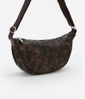 Bolsa Meia Lua Transversal Média Estonada com Alça de Gorgorão - 1