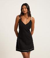 Vestido Curto em Viscose e Linho com Alças de Corda - 2
