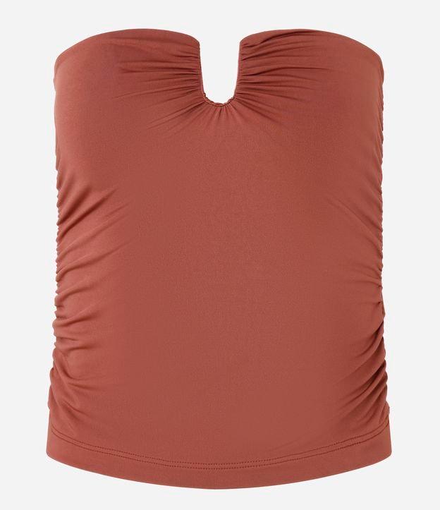 Blusa em Jesery com Franzidos e Aviamento no Busto - 1