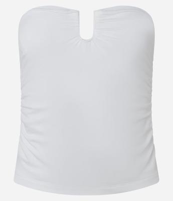 Blusa em Jesery com Franzidos e Aviamento no Busto