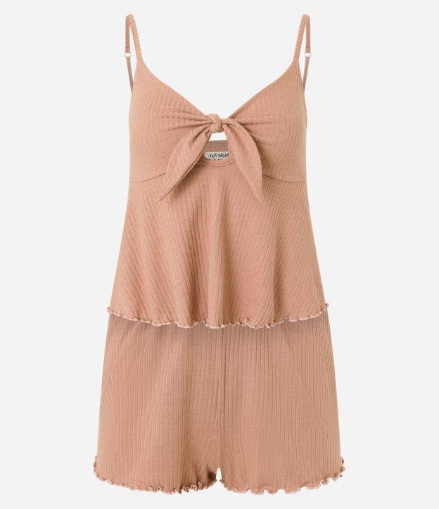 Pijama Short Doll em Ribana com Detalhe de Nózinho - 1