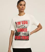 Camiseta Regular em Algodão com Estampa Im Too Sober For This - 2