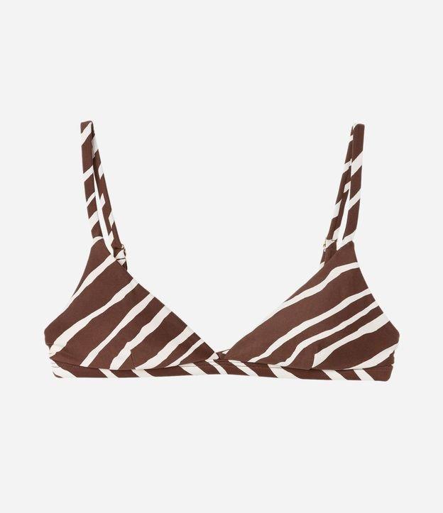 Biquíni Top Triângulo Fixo em Microfibra com Estampa Animal Print Zebra - 1