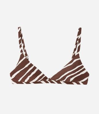 Biquíni Top Triângulo Fixo em Microfibra com Estampa Animal Print Zebra