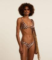 Biquíni Top Triângulo Fixo em Microfibra com Estampa Animal Print Zebra - 2