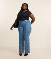 Calça Reta em Jeans com Estampa de Cobra Curve & Plus Size - 2