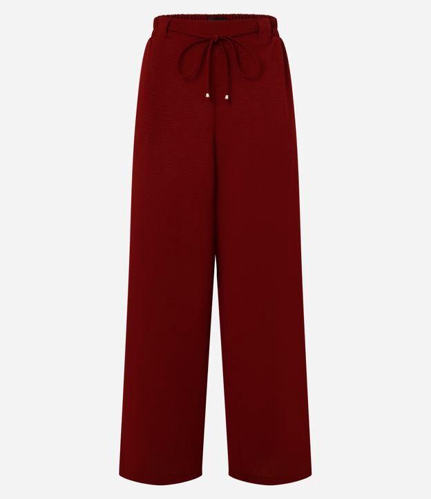 Calça Wide Leg com Amarração e Efeito Airflow - 1