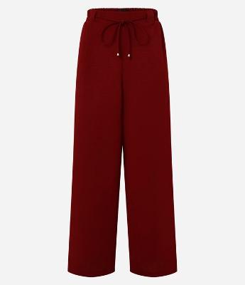 Calça Wide Leg com Amarração e Efeito Airflow