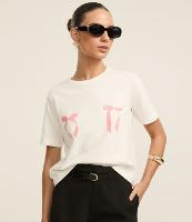 Camiseta Regular em Algodão com Lacinhos - 3