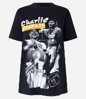 Camiseta Alongada em Algodão com Estampa CBJR Frente e Costas - 1