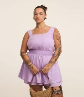 Macaquinho em Viscose com Sobreposição e Textura  Curve & Plus Size - 1