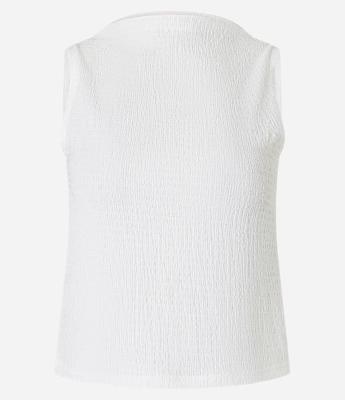 Blusa sem Manga com Gola Alta Cruzada e Textura