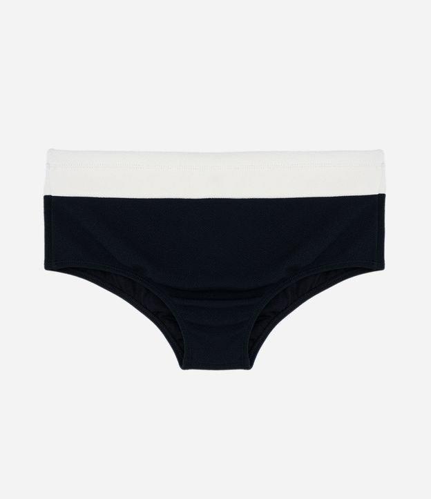 Sunga em Poliamida com Bloco de Cor Texturizada - 1