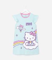 Camisola Infantil com Babado Estampa da Hello Kitty - Tam  4 a 14 Anos - 1