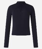 Blusa em Tricô com Gola Alta e Franzido - 1