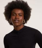 Blusa em Tricô com Gola Alta e Franzido - 2