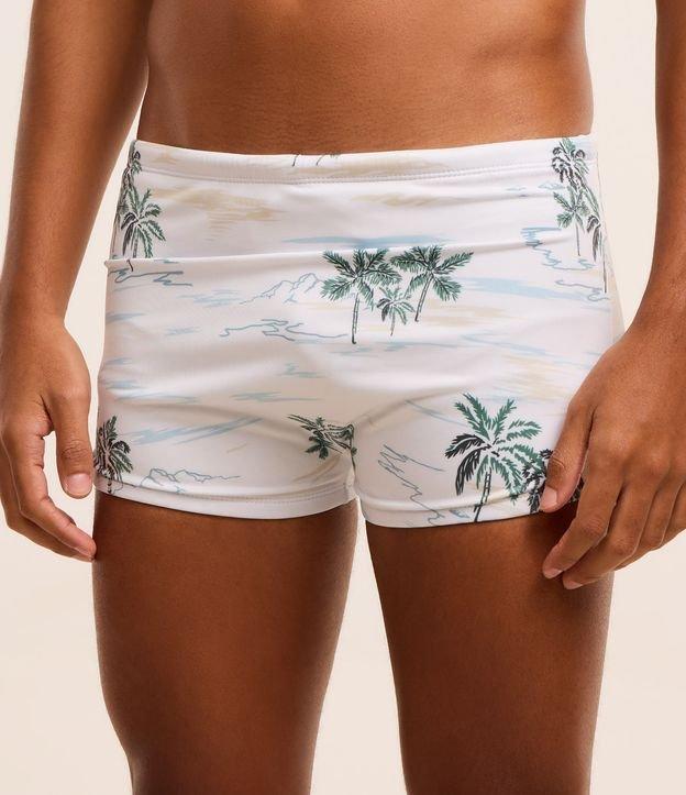 Sunga Boxer em Microfibra com Estampa Tropical - 2