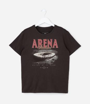 Camiseta Infantil com Estampa Arena Stadium - Tam 5 a 14 Anos