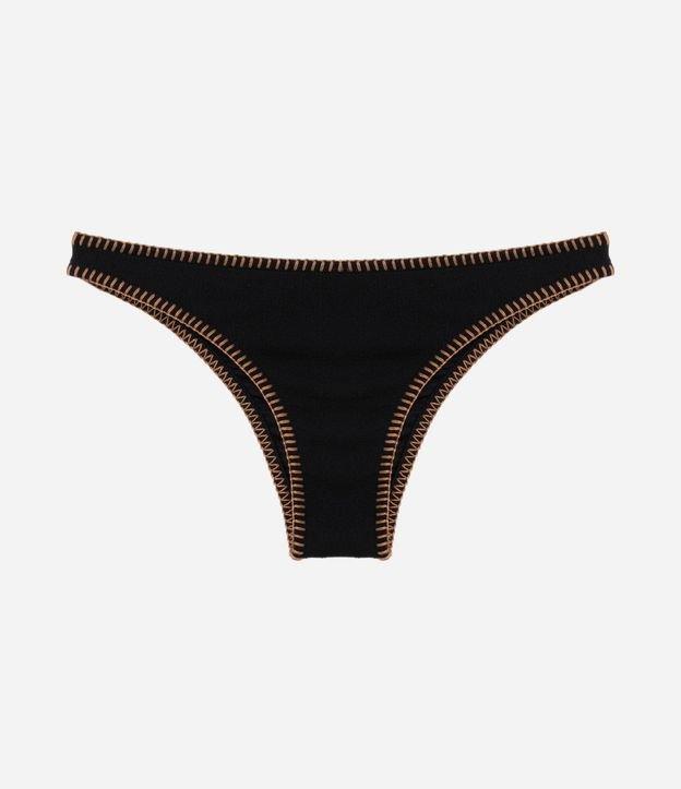 Biquíni Calcinha Básica em Microfibra com Pesponto Contrastante - 1