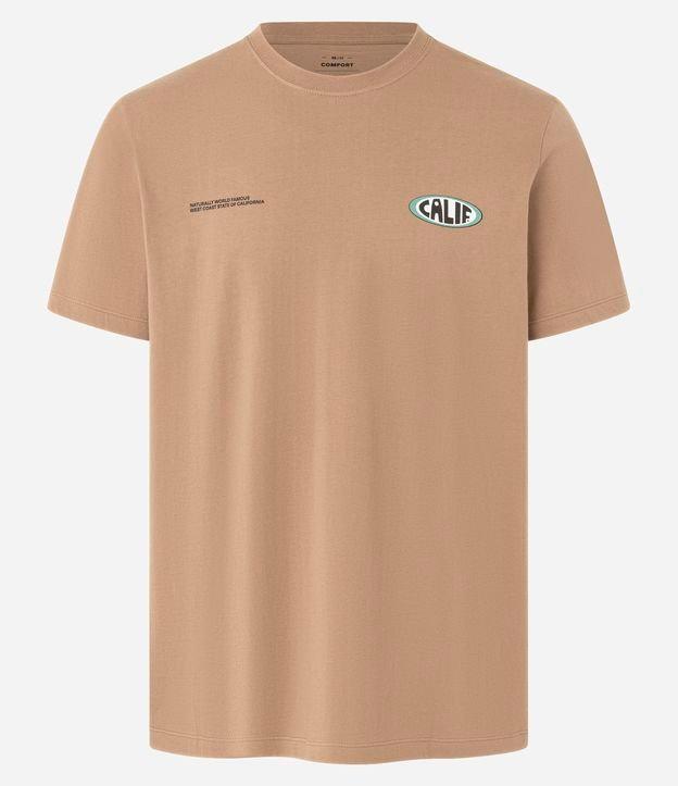 Camiseta Comfort em Algodão com Estampa Lettering - 1