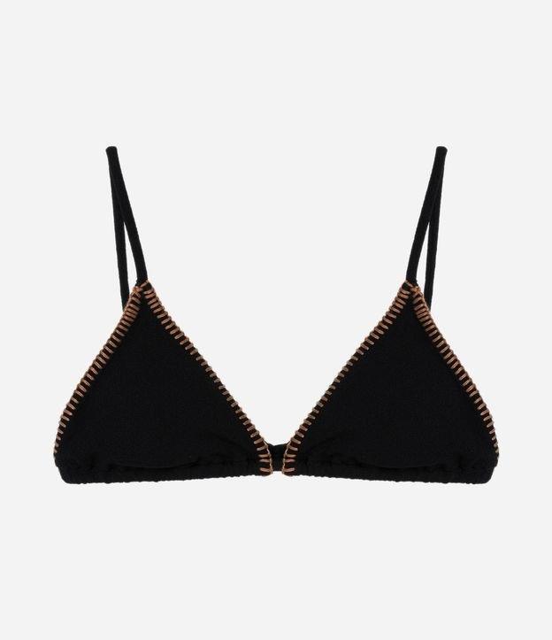 Biquíni Top Cortininha em microfibra com Pesponto Contrastante - 1