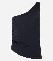 Blusa Ombro Único em Microfibra com Ponta Assimétrica - 1