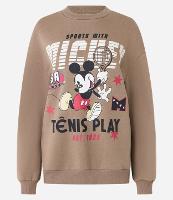 Moletom Slim com Forro Fleece e Estampa Mickey - 1