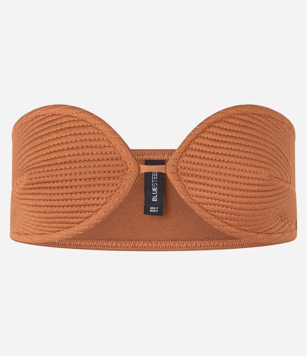 Blusa Cropped em Crepe com Busto Pespontado e Arredondado - 1