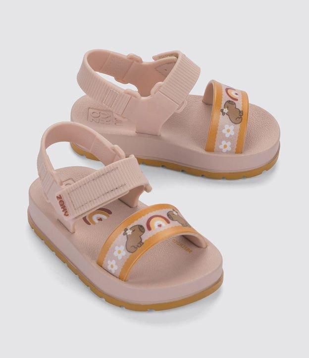 Sandália Infantil em PVC com Estampa de Capivara Zaxy - Tam 19 a 27 - 2