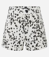 Short em Sarja com Estampa Animal Print Dálmata - 1