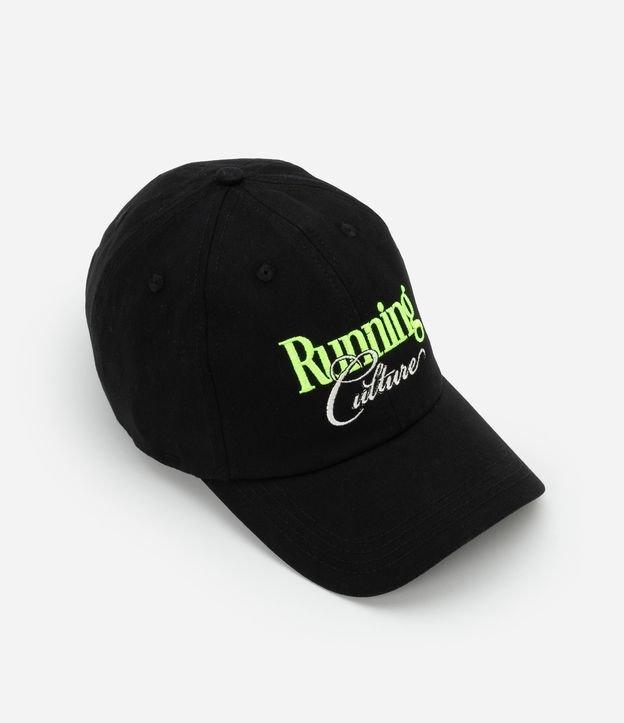 Boné Aba Curva em Sarja com Bordado Running Culture - 1