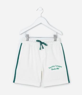 Bermuda Infantil com Detalhes Contrastantes - Tam 5 a 14 Anos