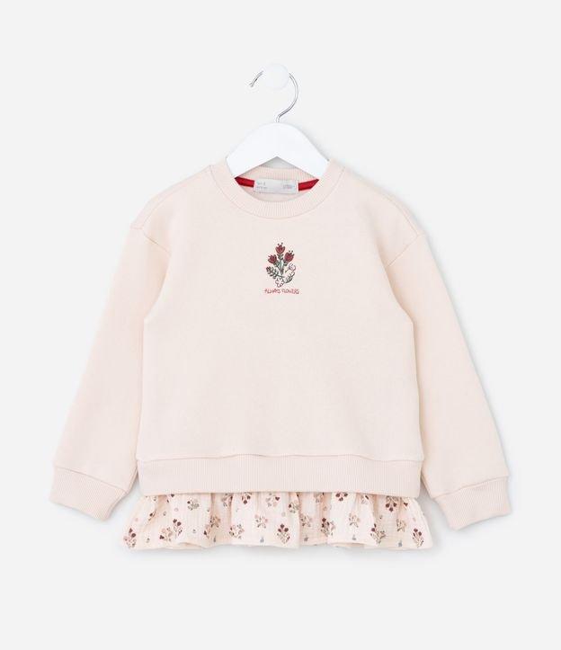 Casaco Infantil com Bordado e Barra com Babado - Tam 1 a 6 Anos - 1