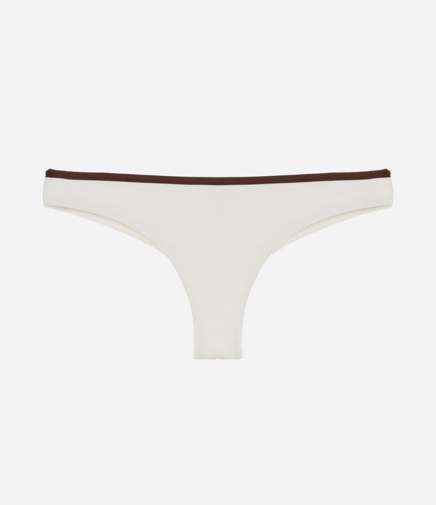 Biquíni Calcinha Básica em Microfibra Texturizada com Viés Contrastante e Fio Duplo - 1