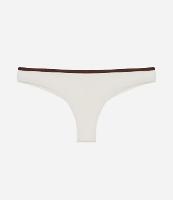 Biquíni Calcinha Básica em Microfibra Texturizada com Viés Contrastante e Fio Duplo - 1